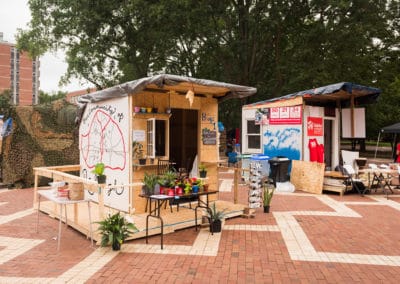 Student fundraiser Shack-A-Thon in the brickyard